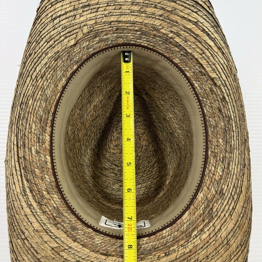 Stetson Rodeo Dr Monterrey Bay Straw Cowboy Hat 6 3/4 Western Palm Leaf - Picture 7 of 14